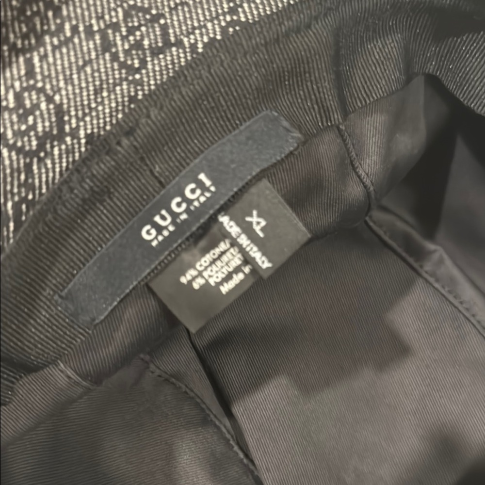 Authentic Gucci Black Patterned Fedora Hat - image 8